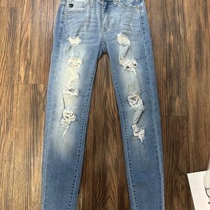 Kan Can jeans with rips down legs